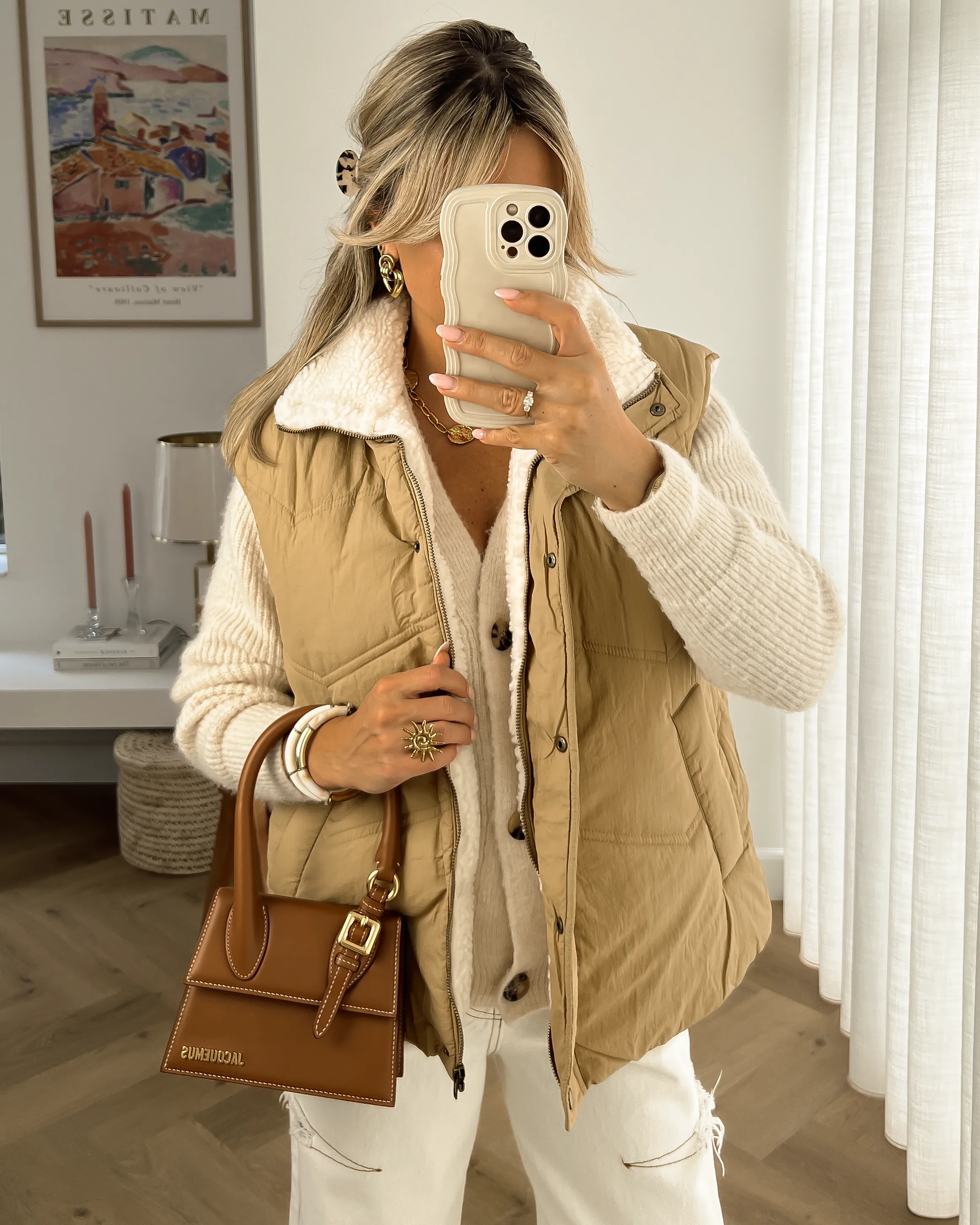 NOLAN - Teddy Bodywarmer in Beige