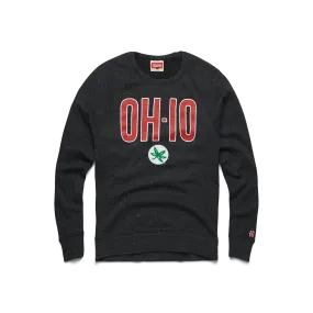 OH-IO Buckeye Leaf Crewneck