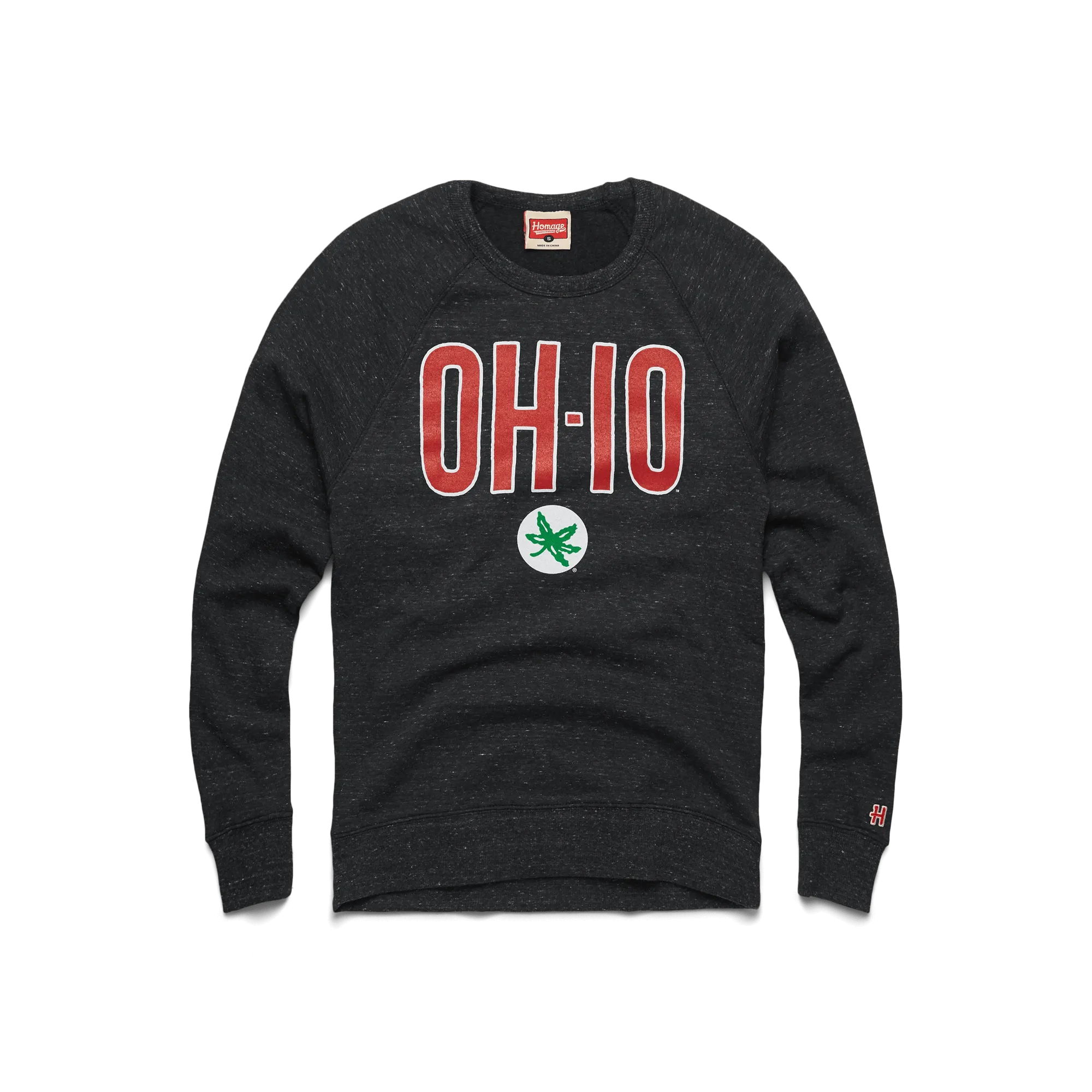 OH-IO Buckeye Leaf Crewneck