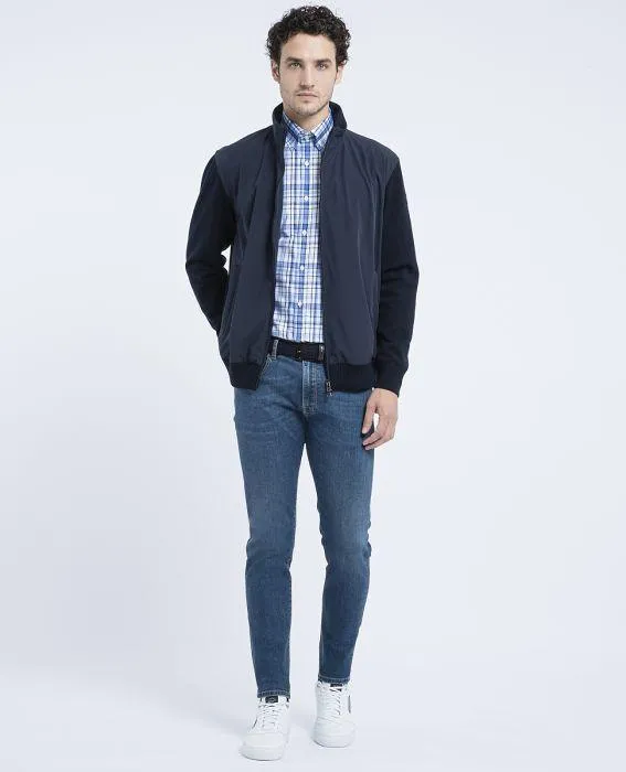 Paul & Shark - Cardigan de nylon avec manches en tricot