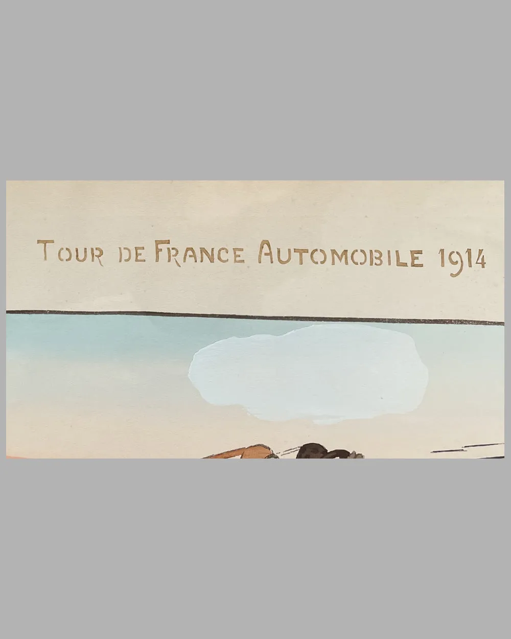 "Tour de France 1914" lithograph by Marguerite (Gamy) Montaut