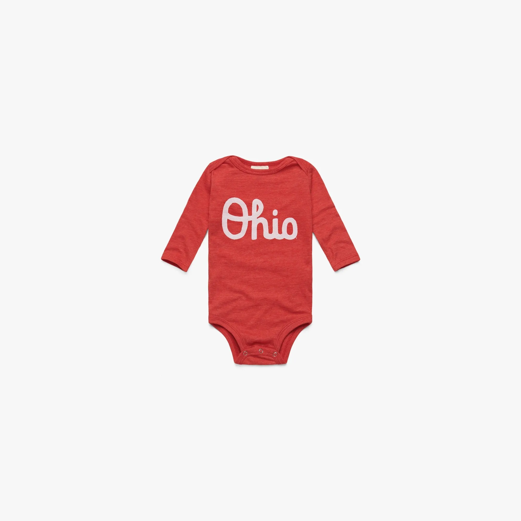 Script Ohio Long Sleeve Baby One Piece