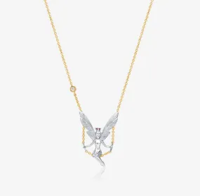 THIALH - DATURA • ASTRA - 18K White and Yellow Gold Pink Sapphire and Diamond Necklace