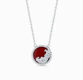 THIALH - Polar Paradise - Cubic Zirconia Arctic Hare Necklace