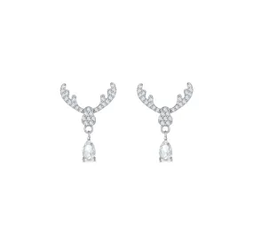 THIALH - Polar Paradise - Cubic Zirconia Reindeer Earrings