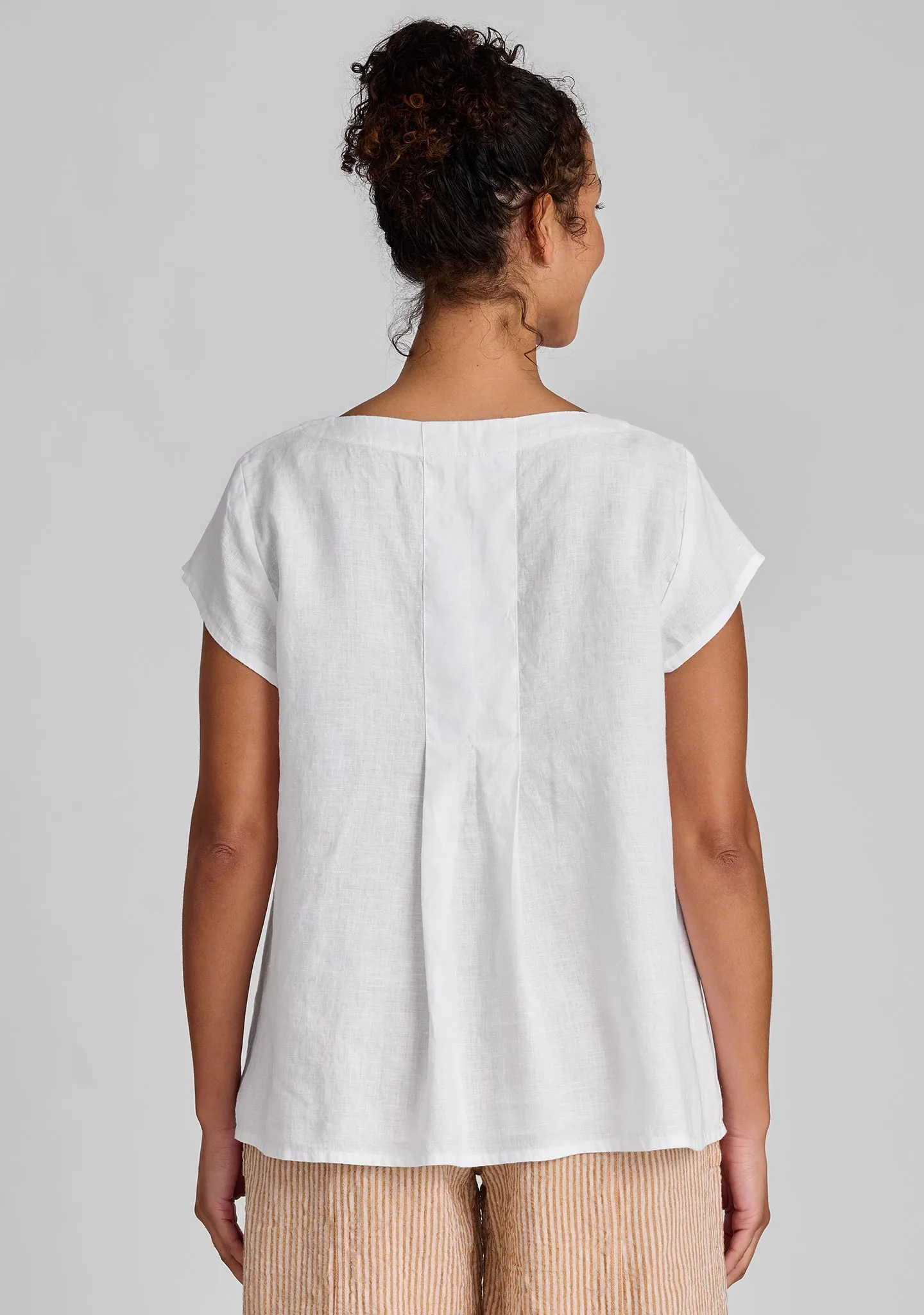 Tuck Back Tee - Linen T Shirt