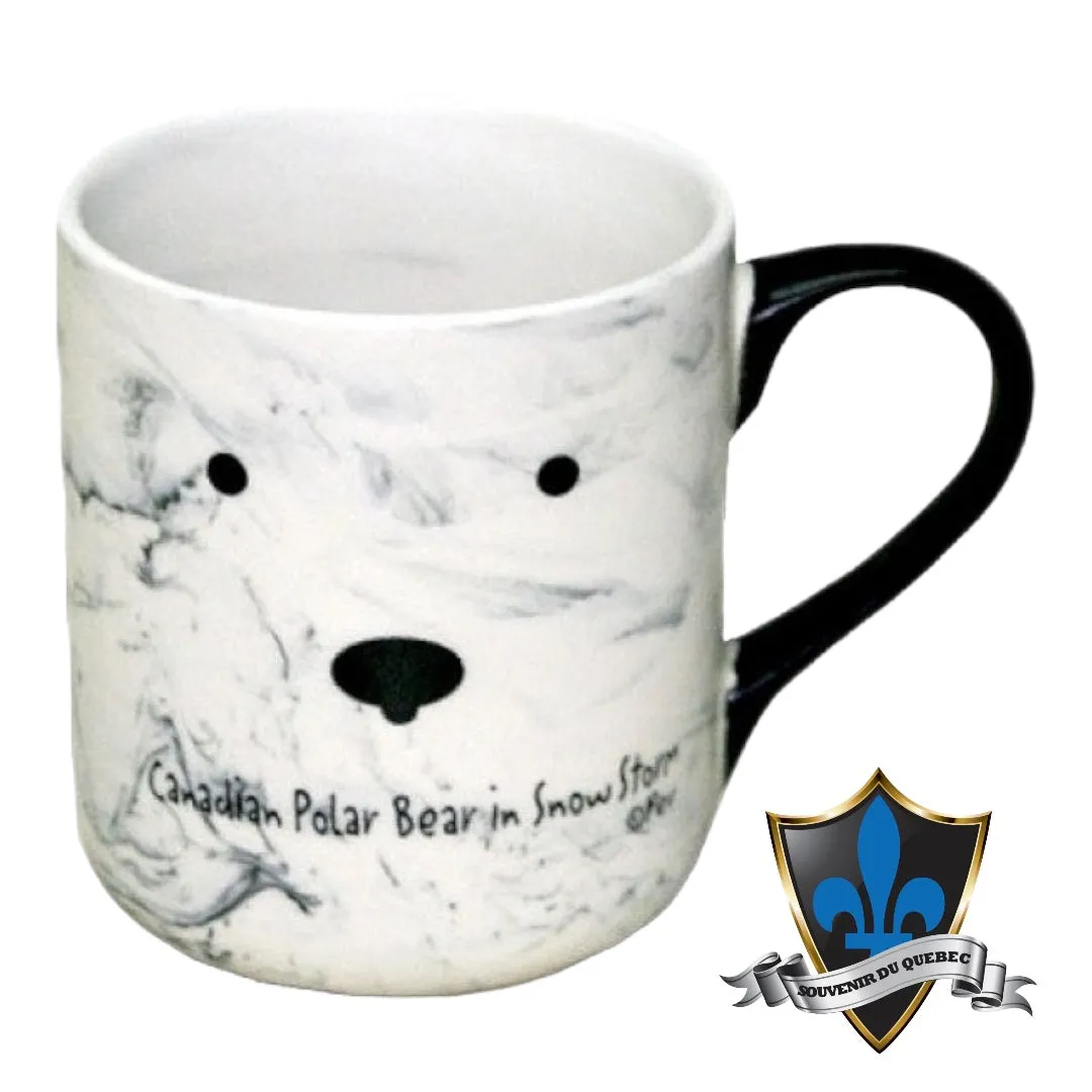 Unique  Canadian Polar Bear In A Snowstorm  coffee or Tea Mug.